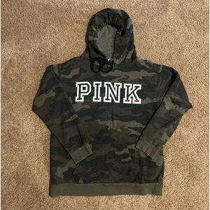 PINK brand green camo hoodie!